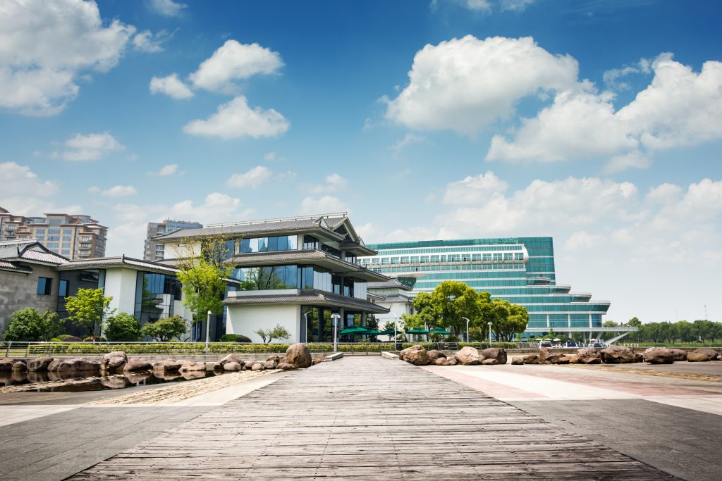 Hospitalito Atitlán exterior with staff