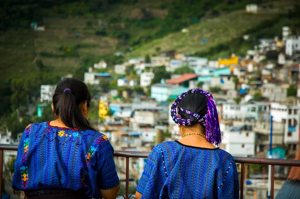 Kids exploring village