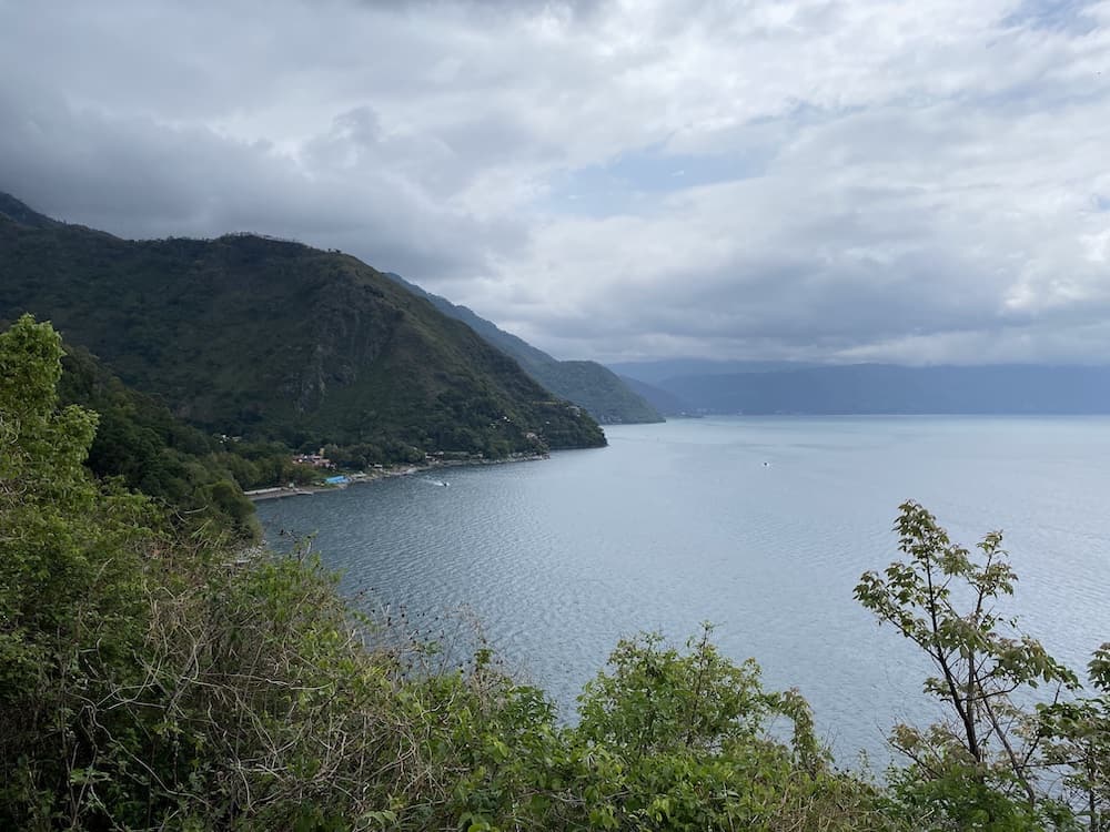 June rainy season at Lake Atitlán with afternoon thunderstorms