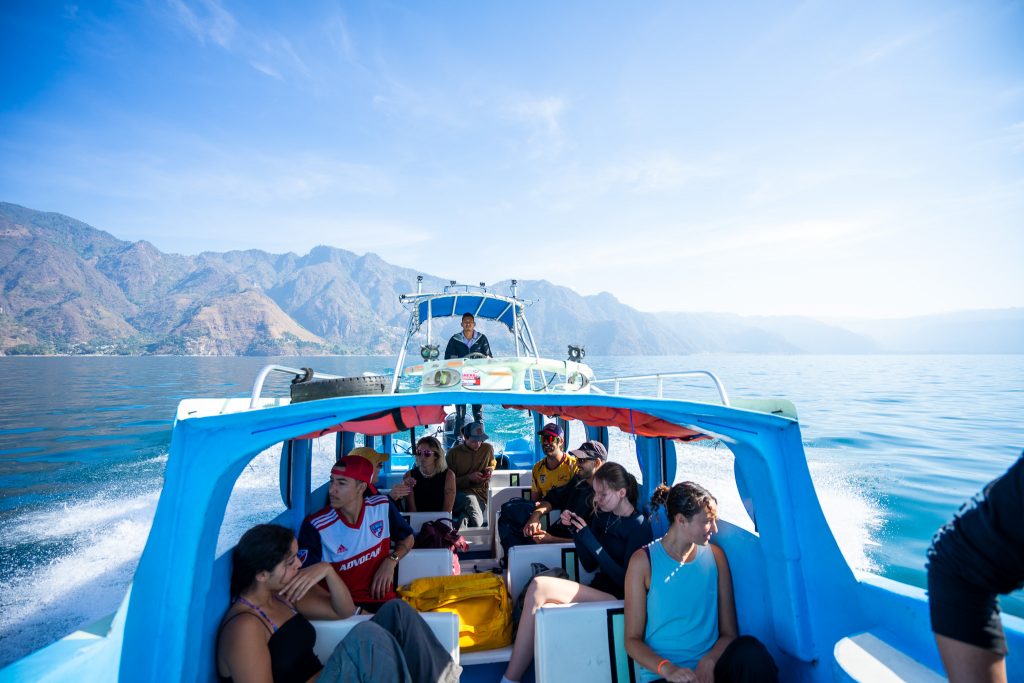 Public boat transportation on lake
