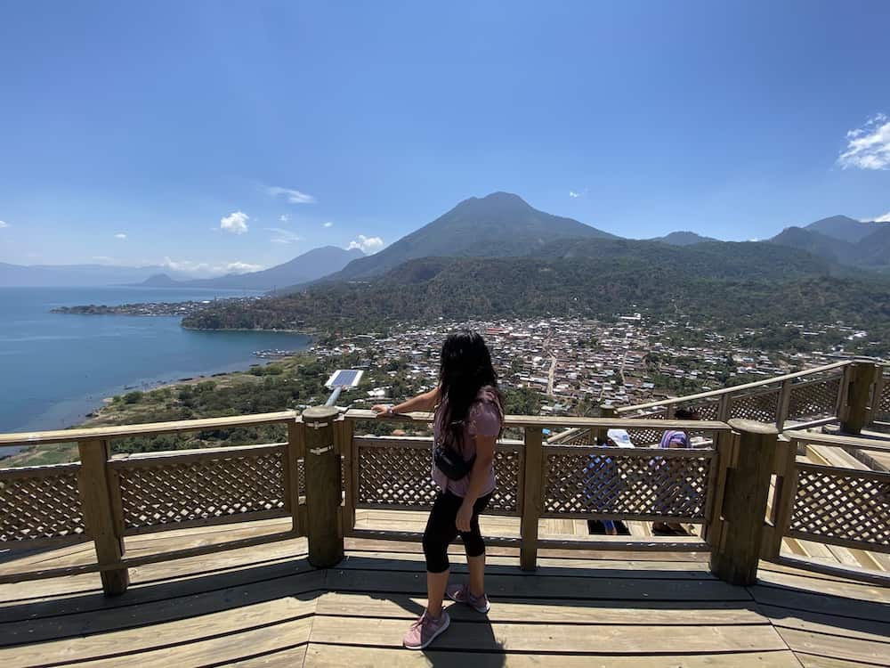 Heavy clouds over Lake Atitlán during September rainy season peak