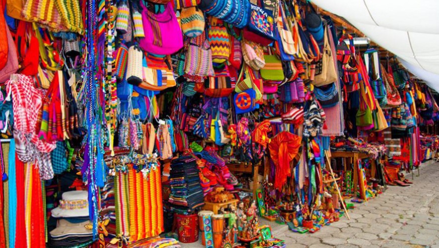 Calle Santander in Panajachel Lake Atitlán with shops and restaurants