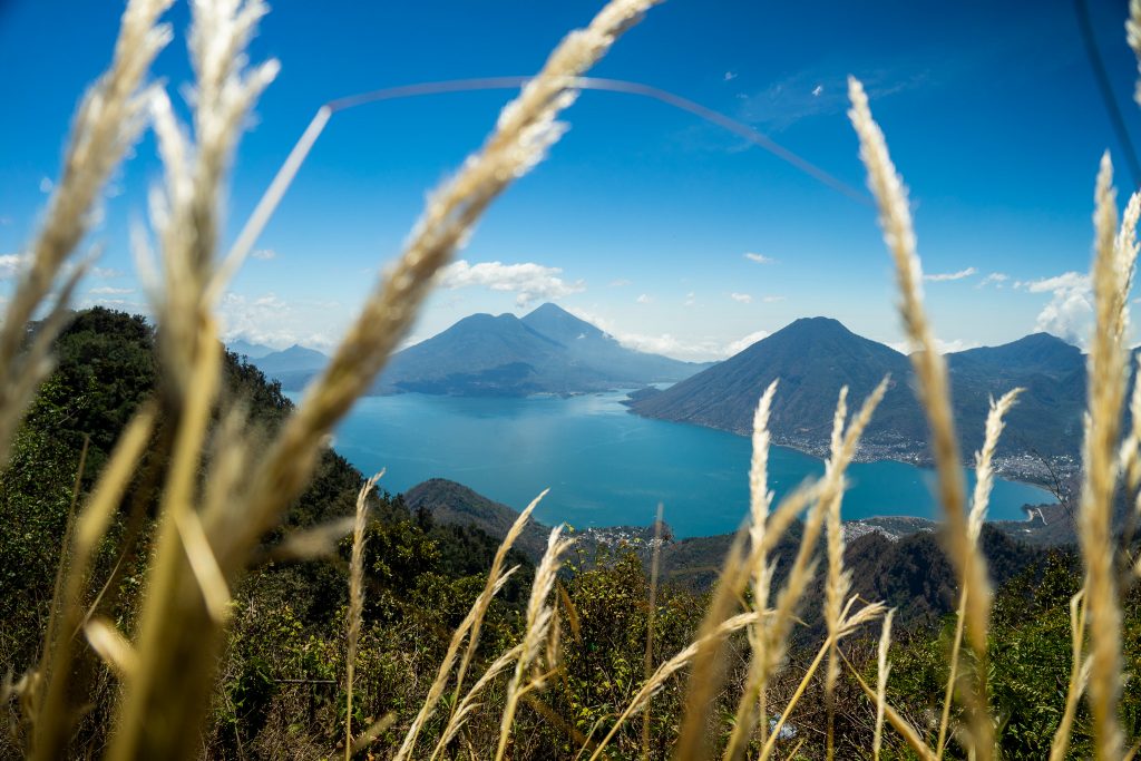 Where to stay in Lake Atitlán – view of the lake and surrounding towns including San Pedro, San Marcos, Panajachel, and Santa Cruz